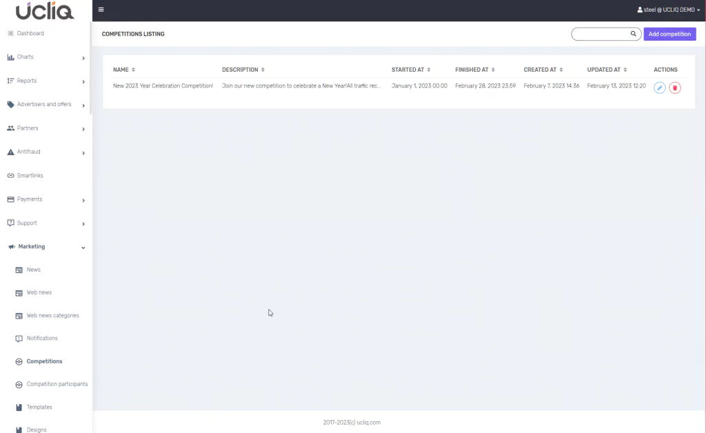 UCLIQ Admin Panel - image