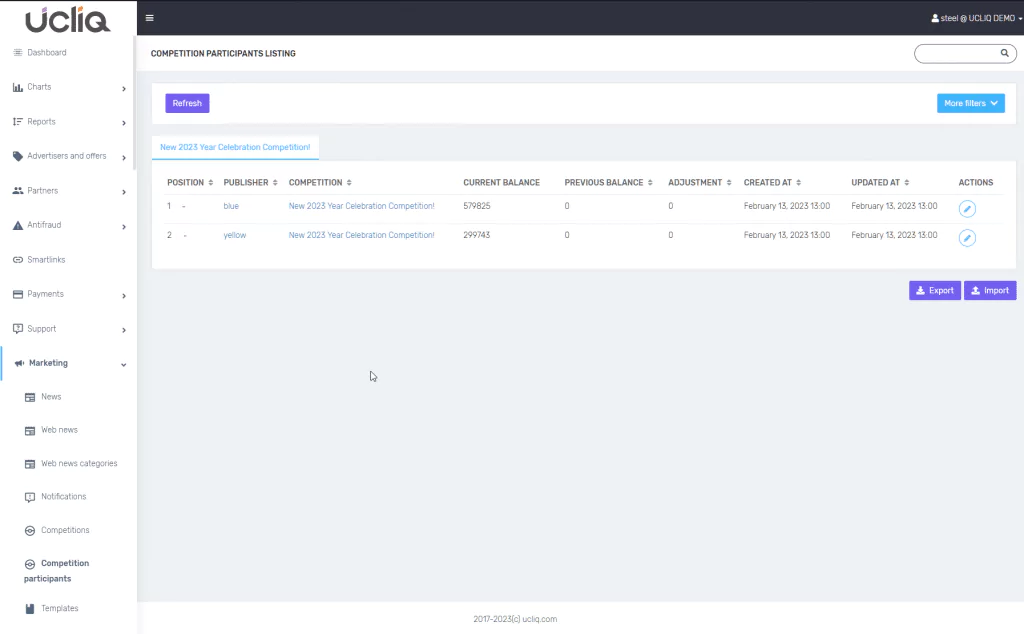 Automatic scoring in UCLIQ Admin Panel - image